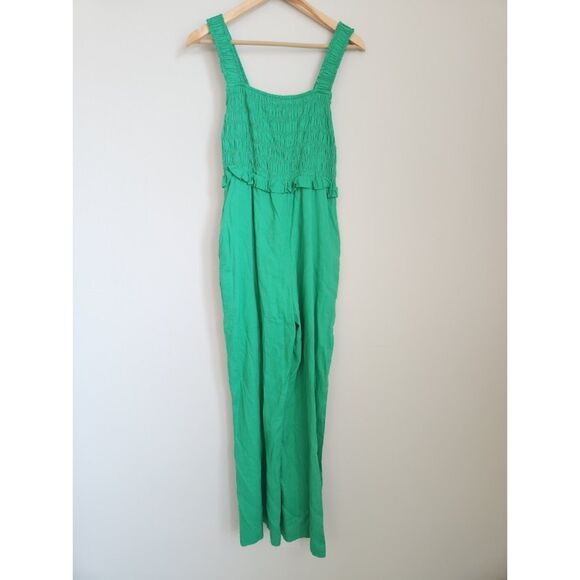 Anthropologie If By Sea Smocked Square-Neck Jumpsuit | Size S - Picture 4 of 10